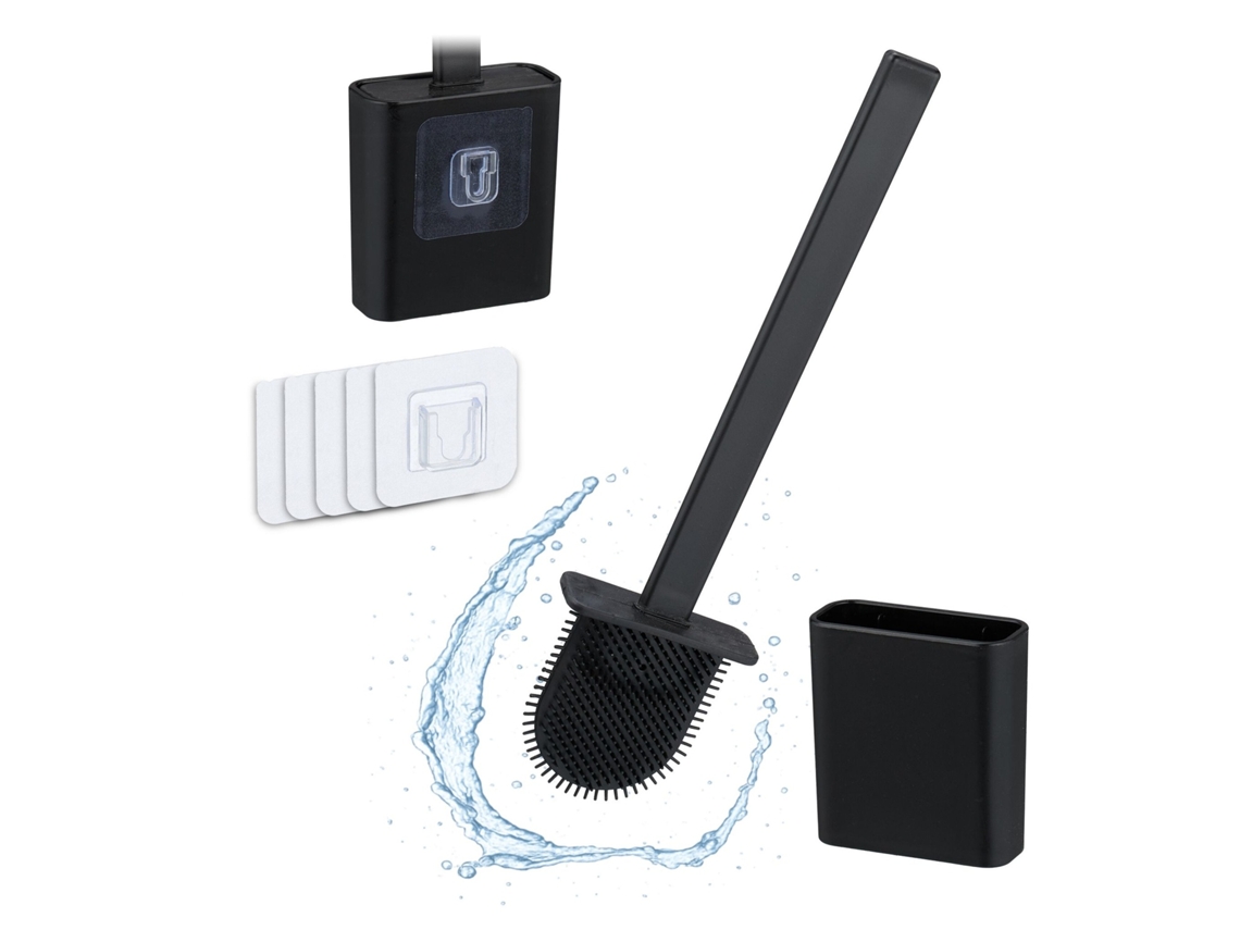 Conjunto de Escova Sanitária Plana para Parede com Suporte AQUAFORGE