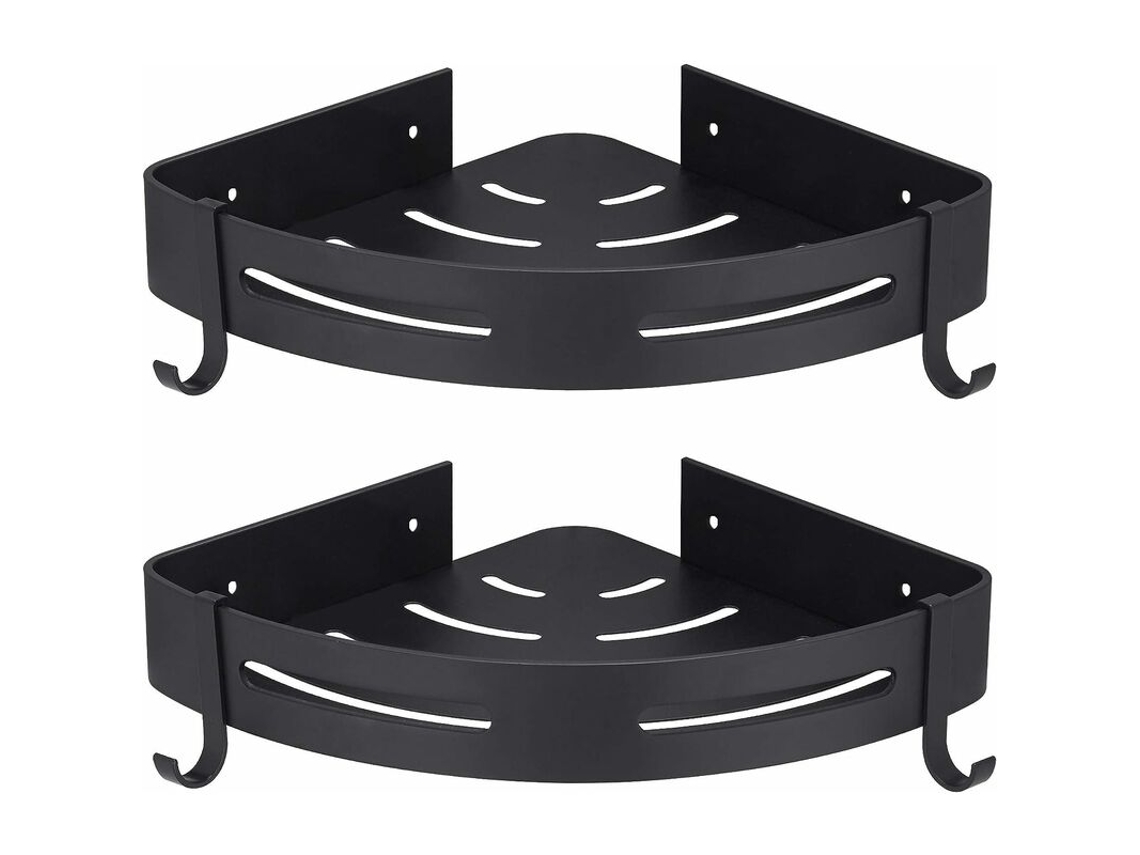Suporte Triangular Para Prateleira, Alumínio, 4,5 Cm, Preto