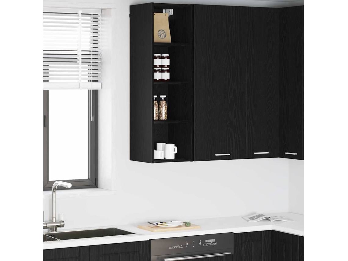 Vidaxl Armário Suspenso Carvalho Preto 30 X 29,5 X 100 Cm
