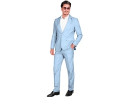 Elegante fato Mister engraçado azul claro para homem