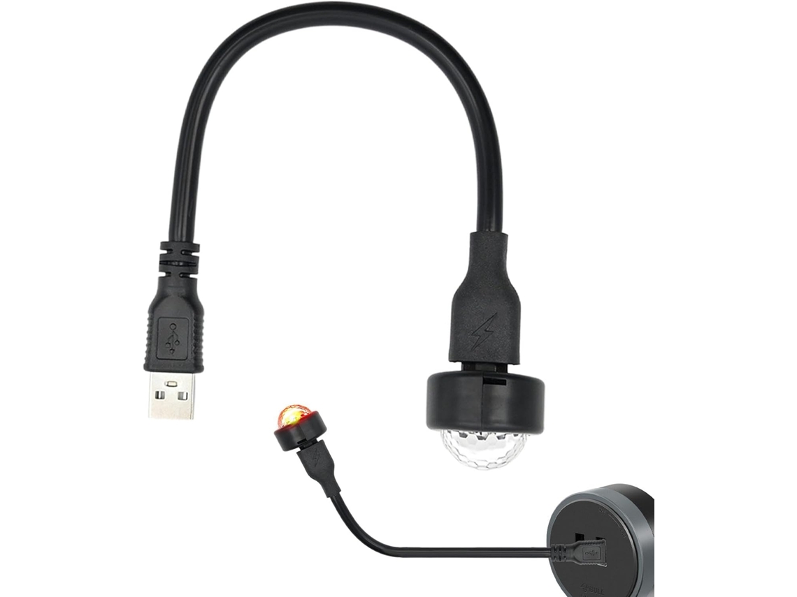 Bola De Discoteca Com Luz Para Carro, Estrelada - Usb Festas