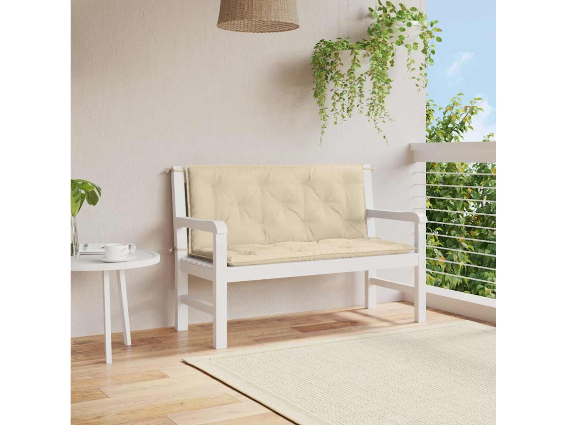 Vidaxl Almofadão P/ Banco de Jardim 120x x7cm Tecido Oxford Bege (5050)