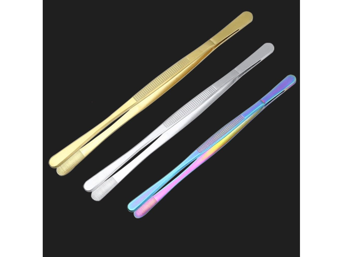 Conjunto De 2 Pinças Para Churrasco Kirakira Em Aço Inoxidável, 25cm E 30cm, Pinças De Cozinha Resistentes Com Cabo