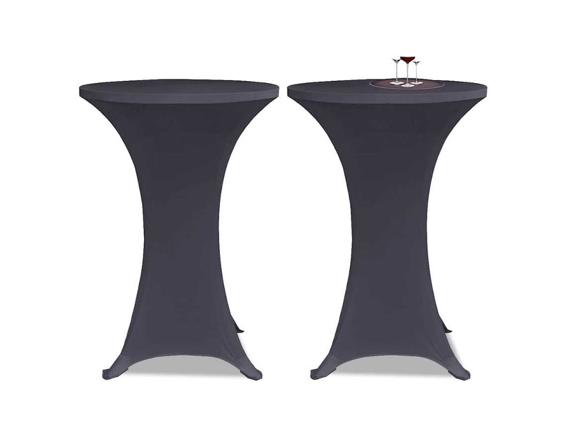 Vidaxl Capa Extensível Para Mesa 2 Pcs 60 Cm Antracite