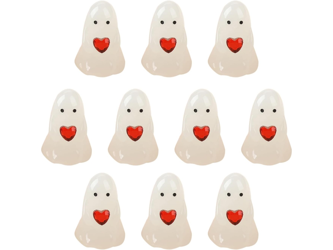 Pequeno 10 X no Escuro Decoração de Mesa Fantasma em Acrílico Decoração Fantasma para Jardim no Halloween CHABERLU