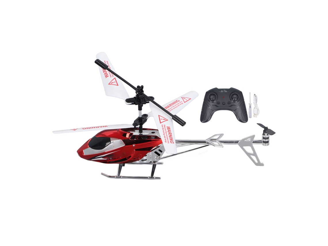 Helicóptero de brinquedo RC de 2,5 canais, resistente a quedas, elétrico, com luzes LED vermelhas.