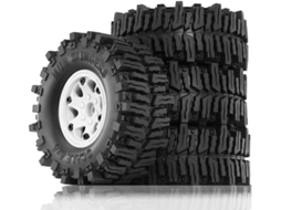 Conjunto de 4 Rodas de Borracha Beadlock 130 Mm SFUSHOS