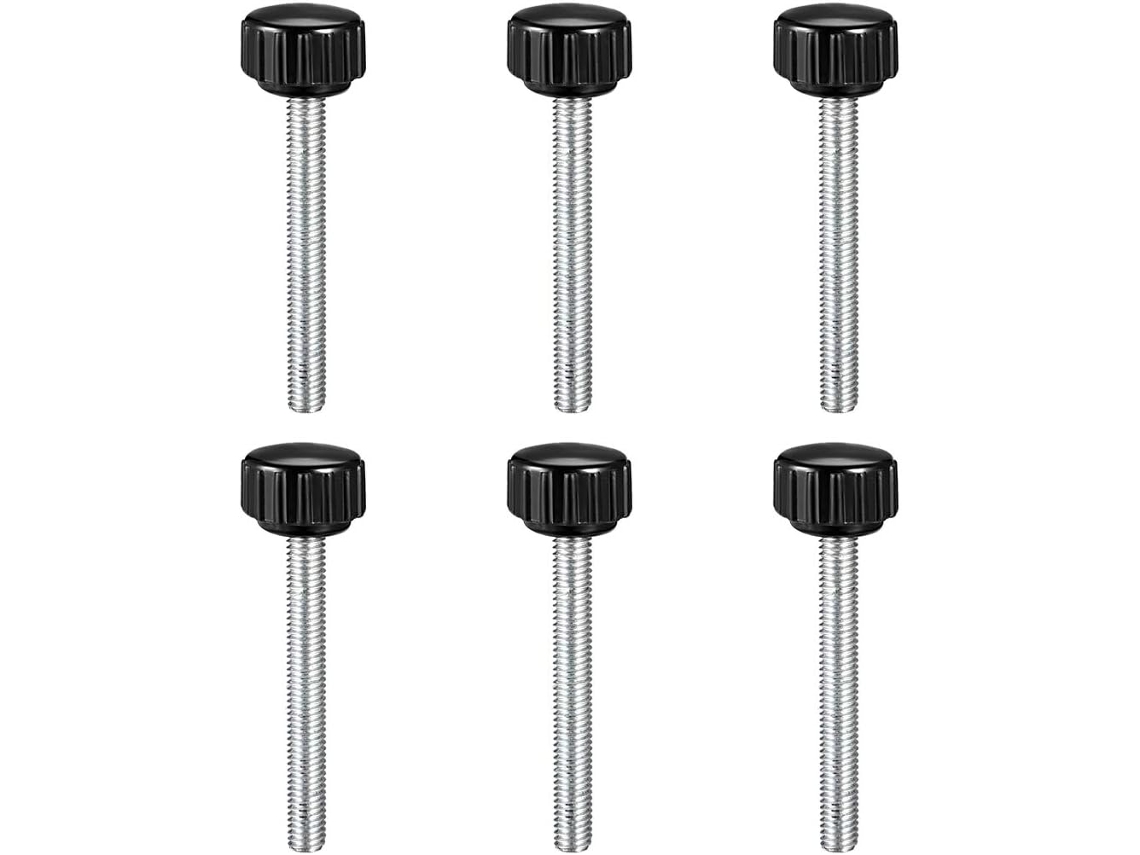 6 Peças . Botão de Aperto Serrilhado com Rosca Externa M5x40mm e Alça Tipo Parafuso Manual CHABERLU