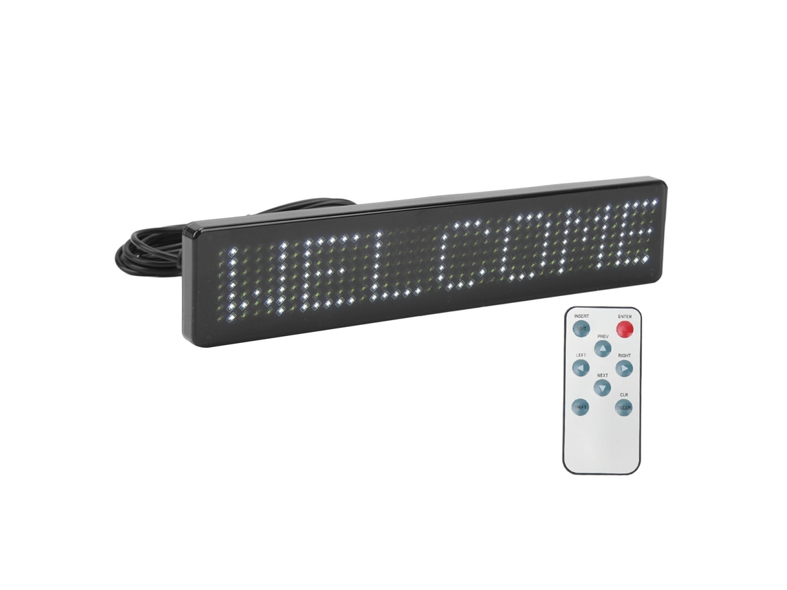 Painel de Matriz Led Programável com Controle Remoto Letreiro Deslizante para Loja Carro Bar Hotel Z741w Branco