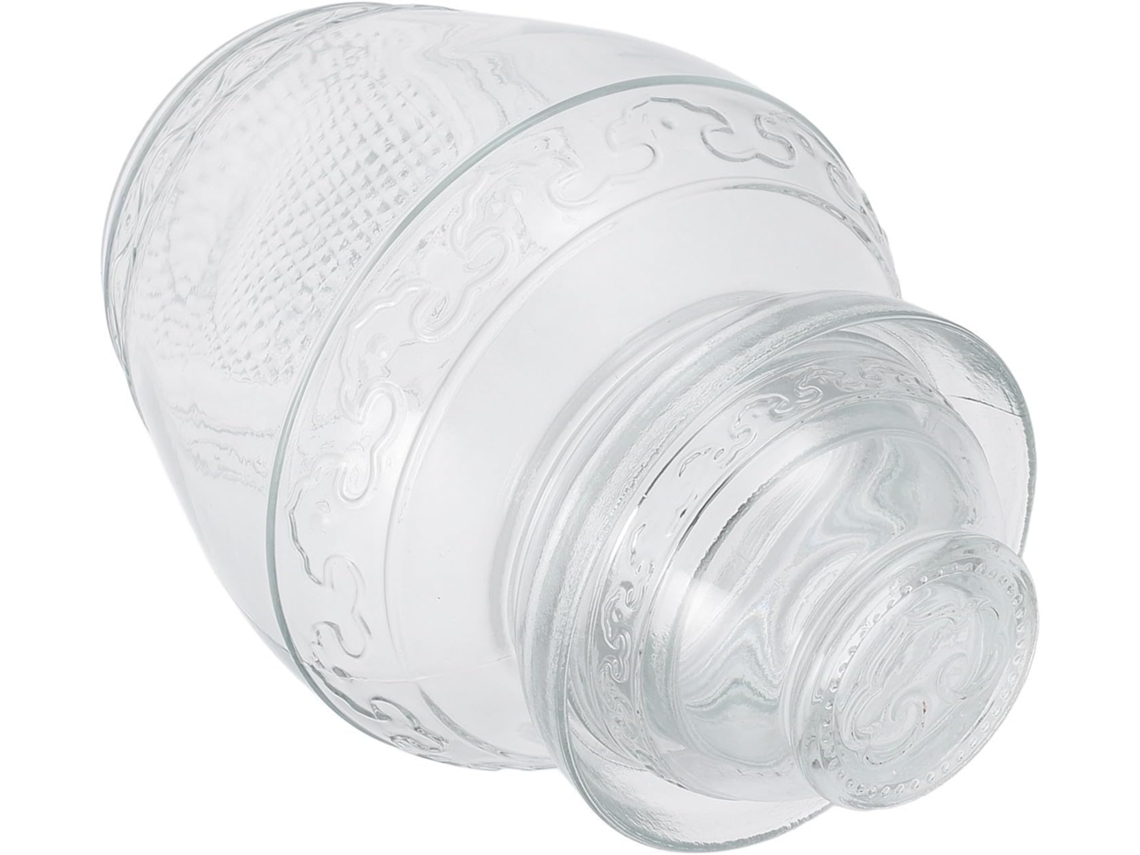 Pote De Vidro Wooneky Para Cozinha, 5 Litros, Com Design Transparente E Vedação Hermética, Ideal Para Alimentos E