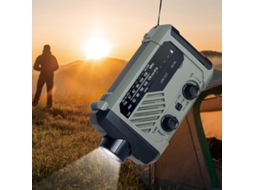 Rádio de emergência Wxsp, 1 unidade, bateria externa recarregável, portátil na selva, cores vibrantes, energia solar, FM e AM AQUAFORGE