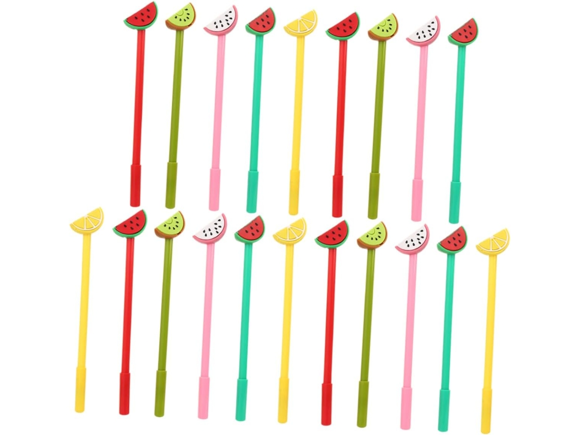 Stobok Conjunto De 20 Canetas Gel Coloridas Em Formato Frutas, Ideais