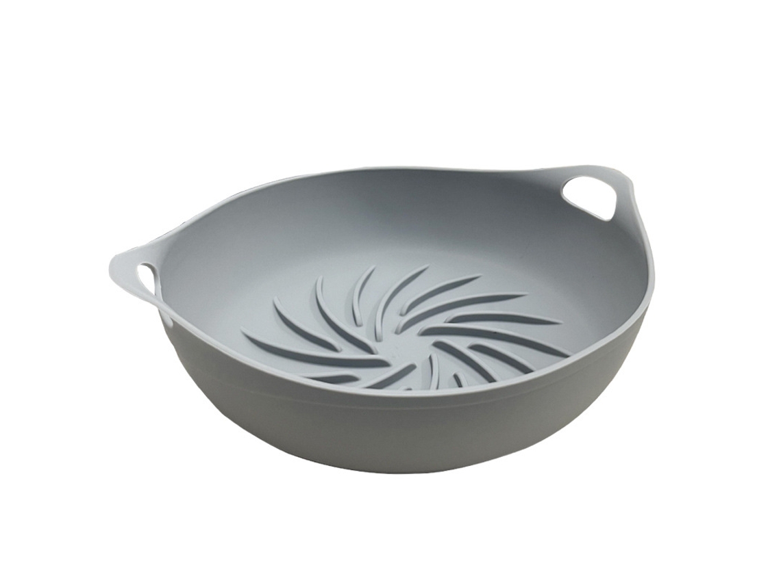 Acessórios Para Fritadeira A Ar, Assadeira De Silicone Espessa, Novos Acessórios Para Fritadeira A Ar, Cinza, Redonda