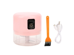 Laxiscreed Processador De Alimentos Mini Recarregável Para Alho E Purês, Rosa