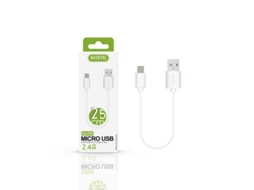 Cabo USB ACCETEL A03 core (Branco - 25cm)