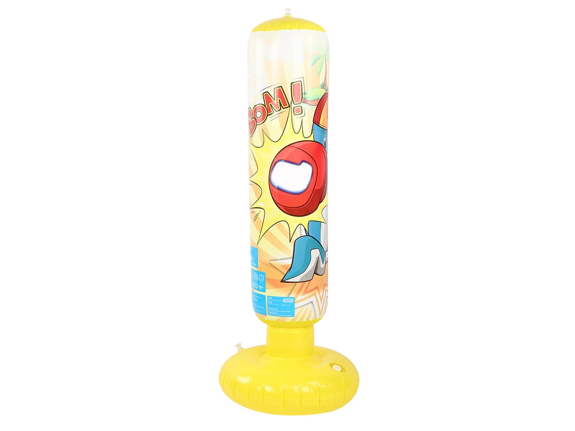 Saco De Pancada Inflável Para Crianças, Brinquedo Antiestresse Para Exercícios, Amarelo Brilvibera