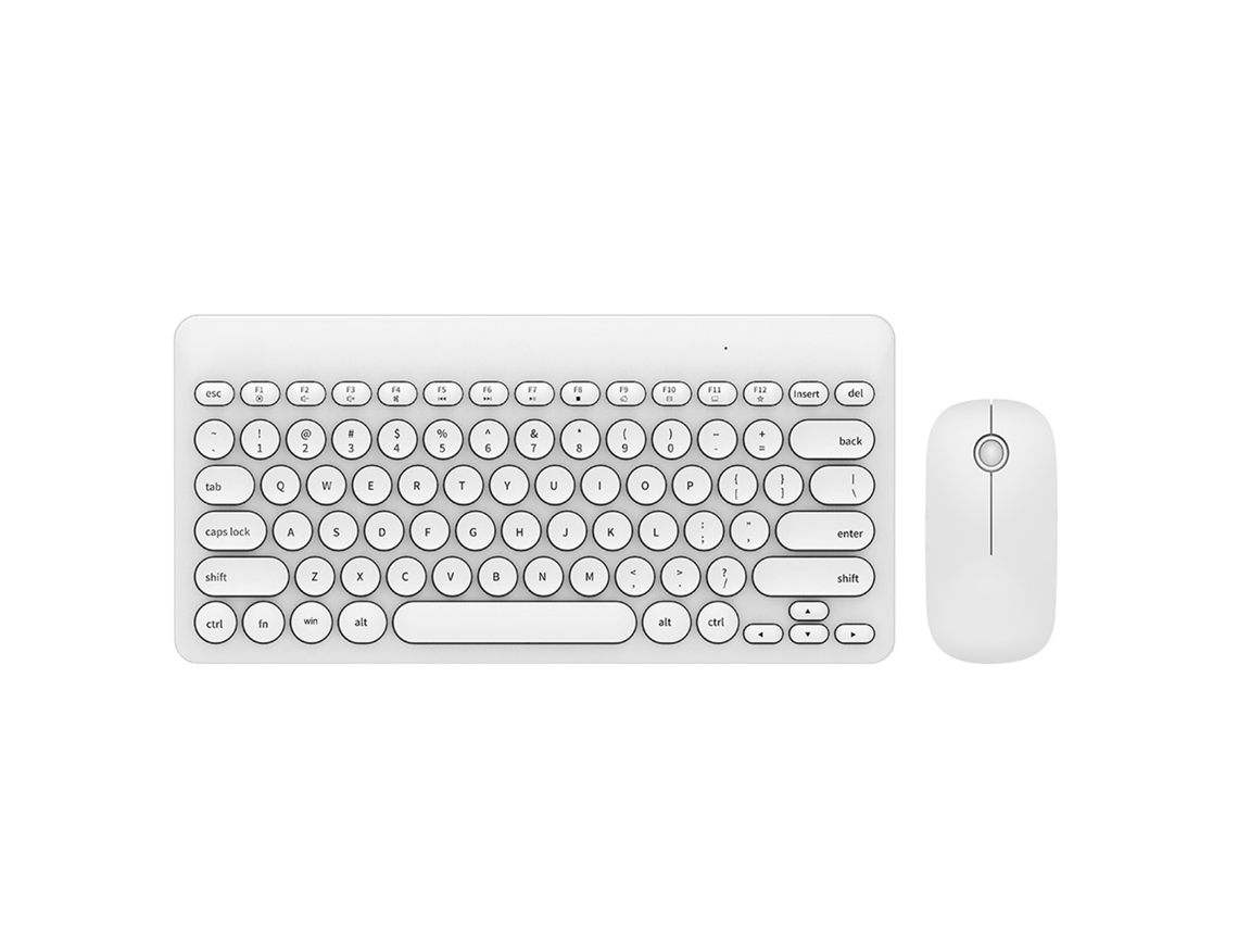 Conjunto de teclado e mouse sem fio 2.4ghz, multimídia, 90 teclas LAXISCREED