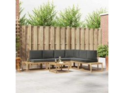 Vidaxl Conjunto De Sofás Para Exterior 5 Peça Branco E Antracite