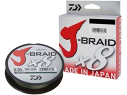 Linha de Pesca trançadas DAIWA J-braid 8 (0.060 mm - 0,10 mm)