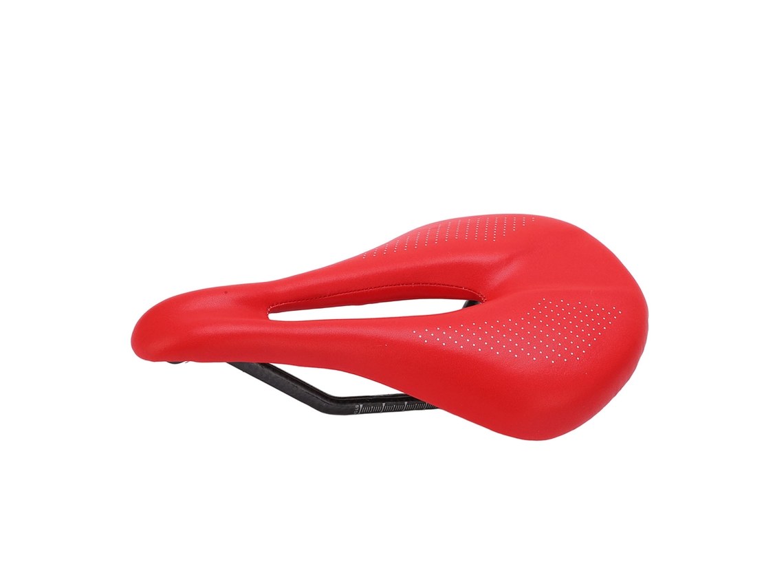 Assento De Bicicleta Laxiscreed Carbono 143mm Para Mtb E Estrada Em Vermelho
