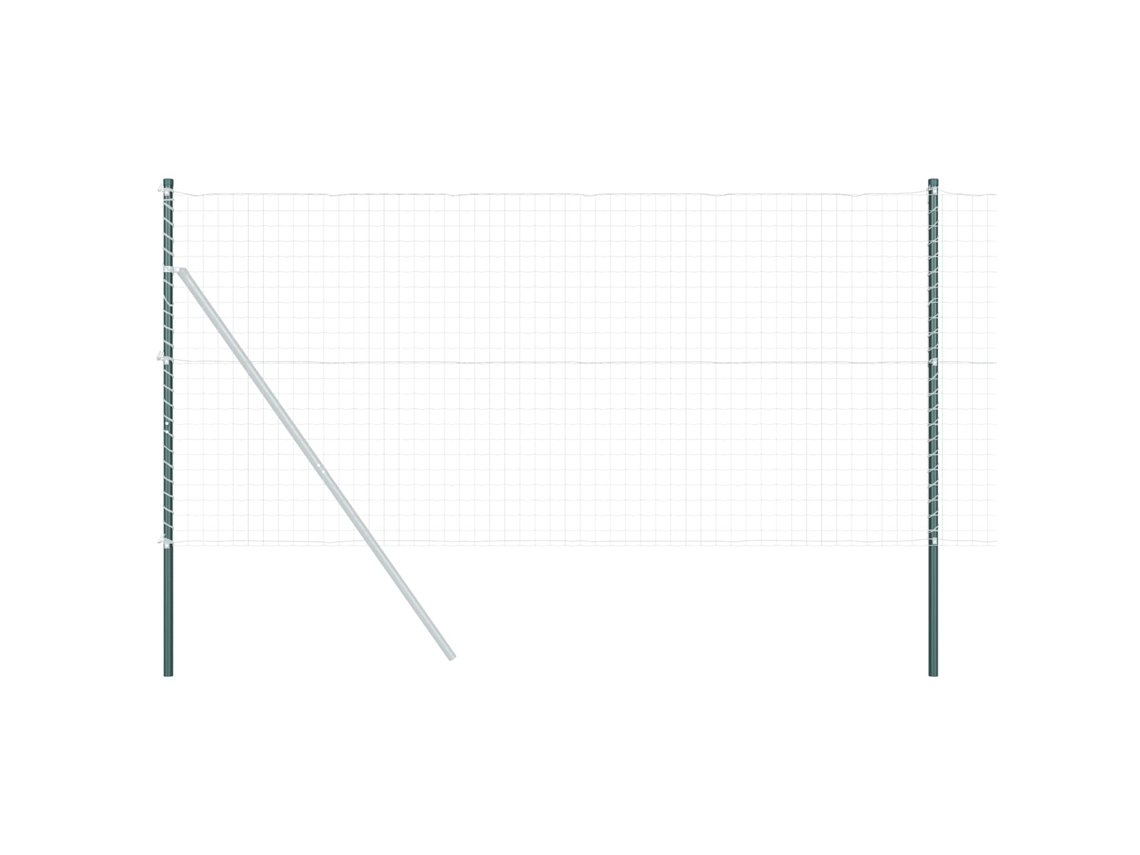 Conjunto 12 Poste De Cerca Vidaxl Verde Aço (130 Cm)
