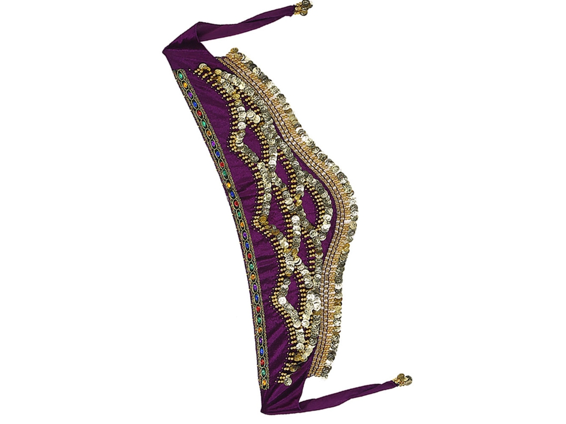 Cinto De Moedas Laxiscreed Para Dança Bumbum Roxo, Ritmo E Estilo