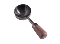 Colher De Medição De Café Com Cabo De Noz Ergonômico, Aço Inoxidável 304, 15ml, Versátil Para Chá E Cacau Preto