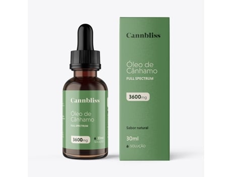 Óleo de Cânhamo 12% 3600Mg Sabor Natural 30Ml CANNBLISS
