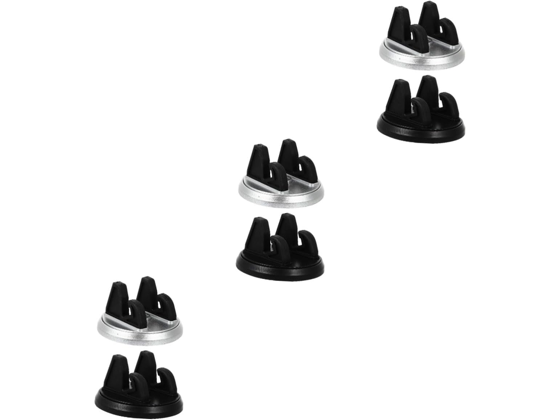 Conjunto De 3 Suportes De Silicone Para Celular Para Carro Com Rotação De 360° E Navegação (2 Peças)