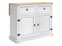 Vidaxl Conjunto De Ilha De Cozinha 2 Unid. Branco E Cera De Mel