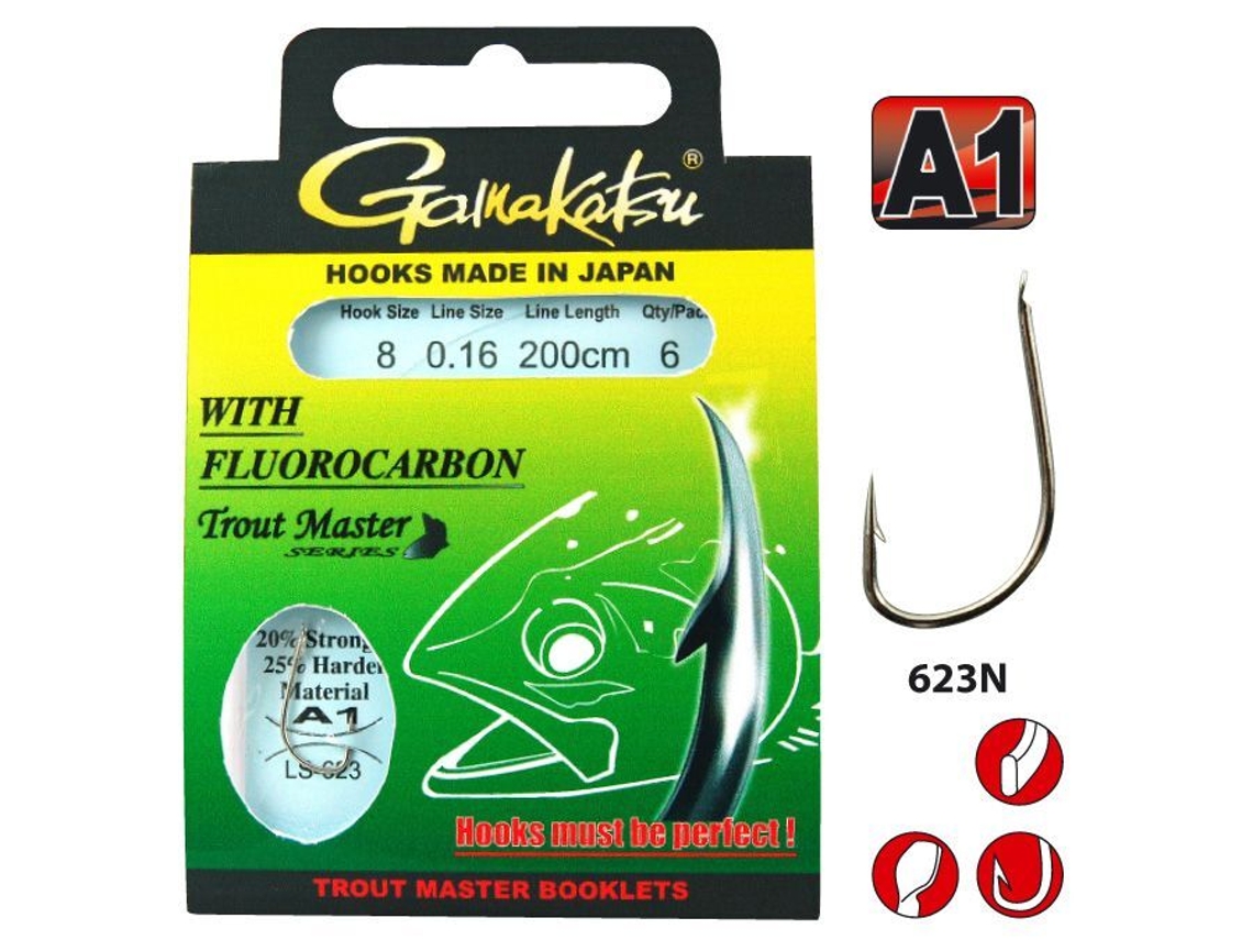 Gancho GAMAKATSU Trout Master Fluorocarbon Ls-623