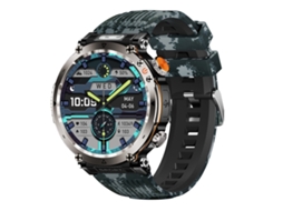 Relógio Inteligente Halinuia Camuflagem Modelo Ht30 (tela 1,7" Ip68 Silicone Camuflado, Lanterna, Detector Notas, Bússola)