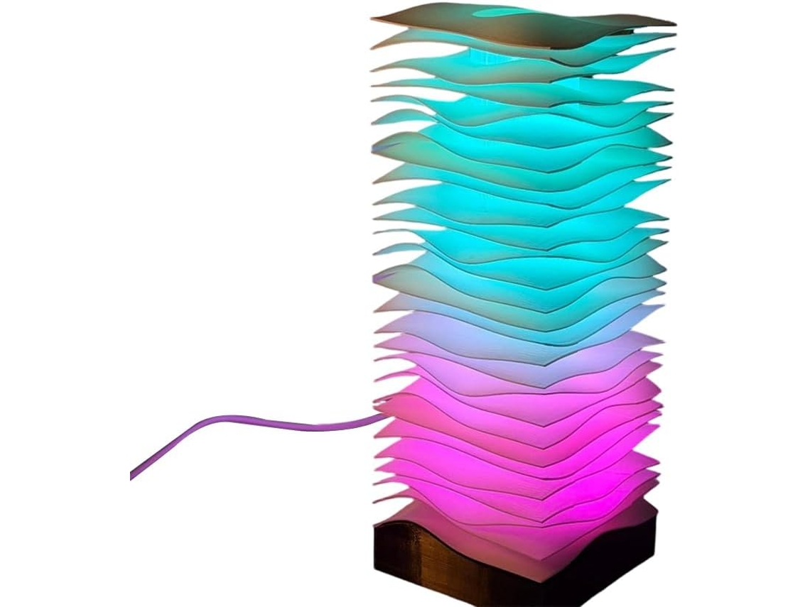 Luminária De Mesa Com Design Moderno E Artístico, Impressa Em 3d