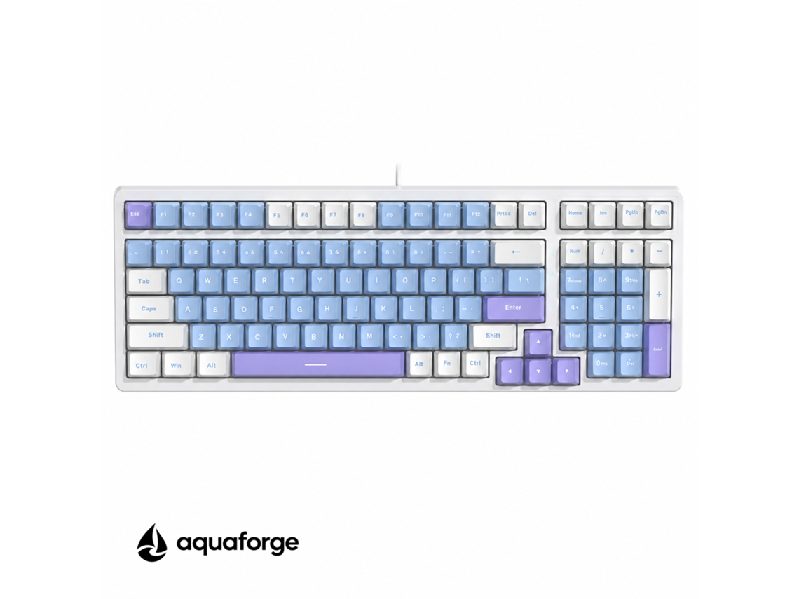 Teclado Mecânico 98 Teclas Switch Azul Branco