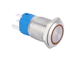 Interruptor Led 16mm Auto reset 5v Amarelo Carro