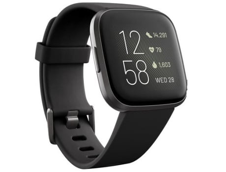 Smartwatch FITBIT BY GOOGLE Versa 2 Preto 40 mm Pulseira de Borracha GPS
