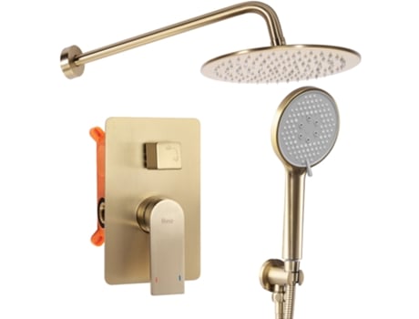 Conjunto De Duche Embutido Rea Verso Brush Gold Box
