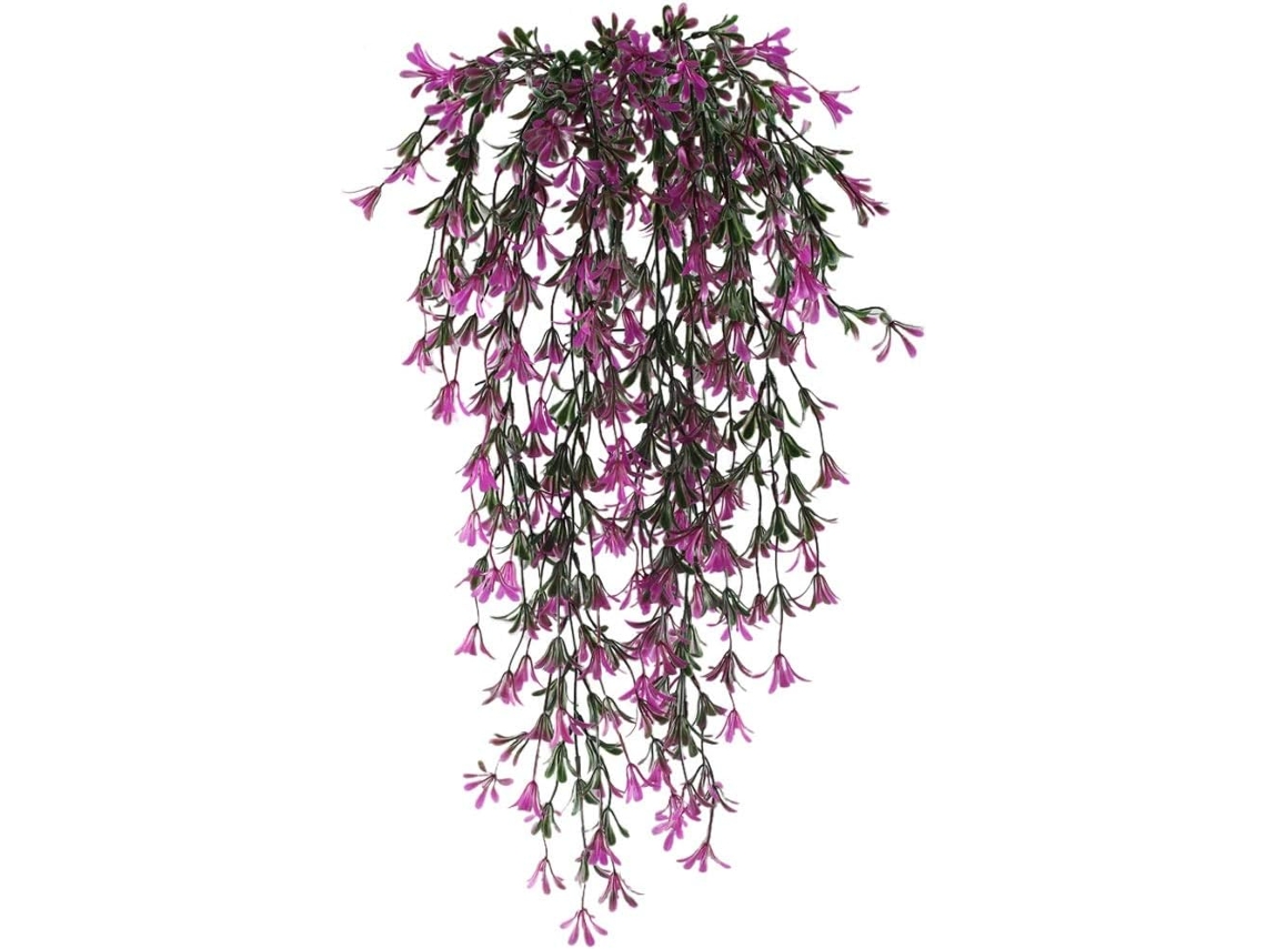 2 Peças de Plantas Artificiais Suspensas, Guirlanda de Flores Artificiais V AQUAFORGE