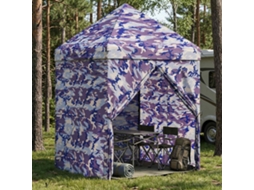 Vidaxl Gazebo Pop-up Com 4 Lateral 2 X 2 M Camuflagem Azul