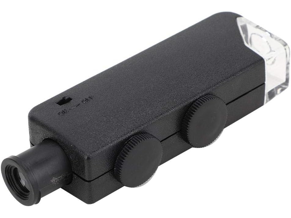 Lupa de Microscópio Portátil com Iluminação Led Ajustável 60, 100x BRILVIBERA