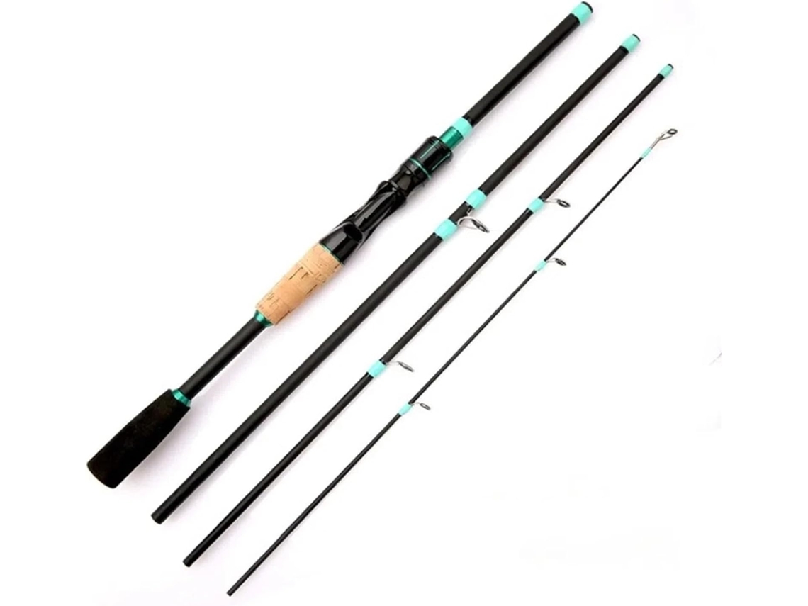 1,65m 1,8m 2,10m Vara Pesca Fibra Arremesso Água Ideal Fácil Montar