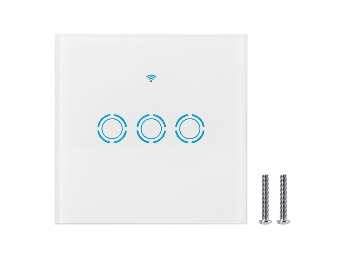 Interruptor Tátil Para Casa Inteligente, Suporta Controle Remoto Por Celular Via Wifi E Controle De Voz.