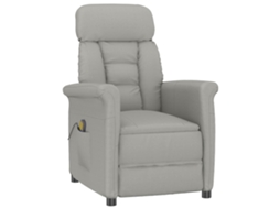 Conjunto 1 Cadeira De Massagem Vidaxl Cinzento-claro Microfibra (96.5 X 70.5 X 95 Cm)