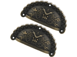 Abaodam Conjunto De 2-puxadores Vintage Em Cobre Para Cômoda Com Acabamento Retrô, Puxadores Fáceis De Limpar Para