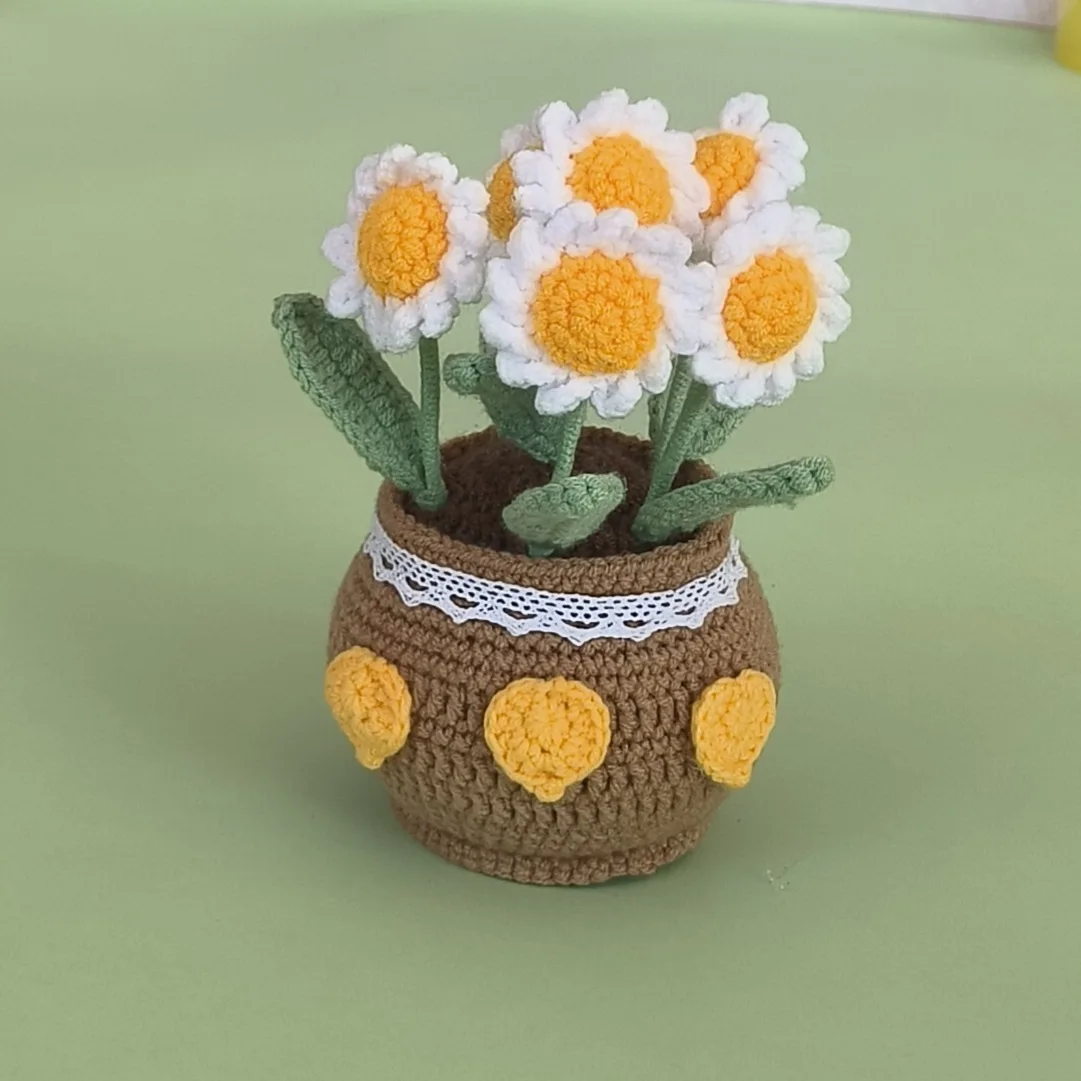 Vasos De Flores Trançadas À Mão, Plantas Artificiais Criativas.