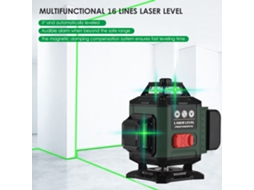 Nível a laser de 16 linhas com autonivelamento de 3° e classificação IP54