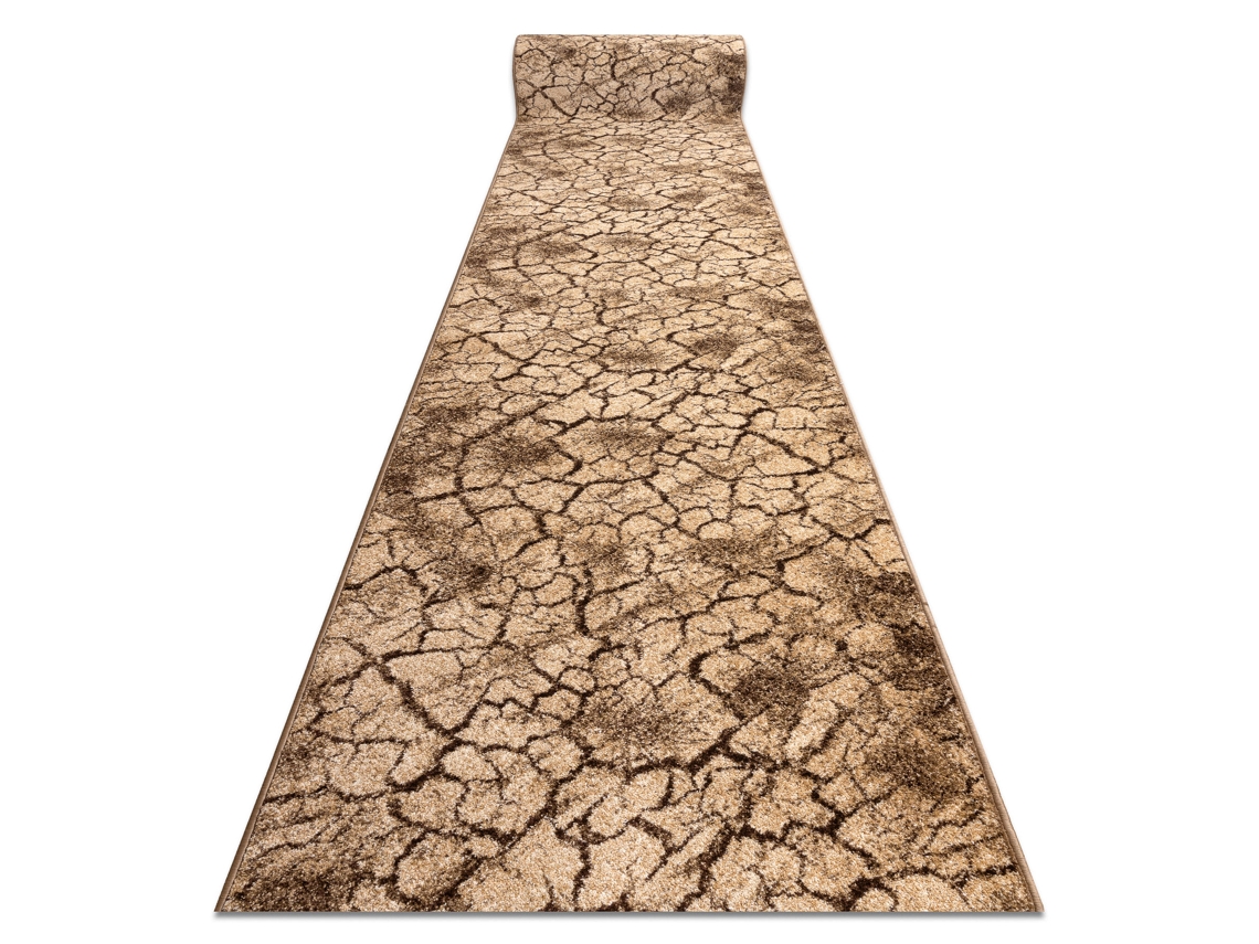 Passadeira Karmel Terra Chão Rachado Nogueira 120Cm