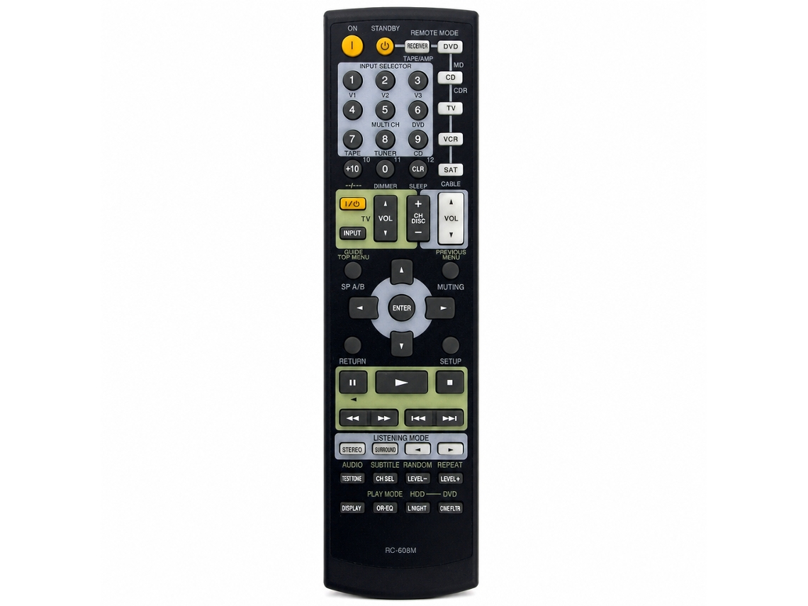 Comando À Distância De Substituição Rc-608m Compatível Com Recetor Av Onkyo