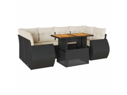 Garden Sofa Set, Garden Sofa Sets Vidaxl Preto Rattan / Vime (n/a)