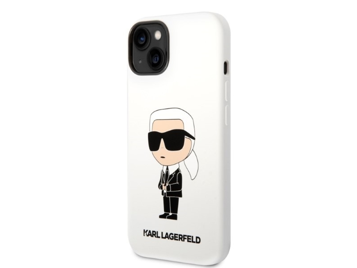 Capa para iPhone 14 Plus KARL LAGERFELD Silicone Rígida Branco